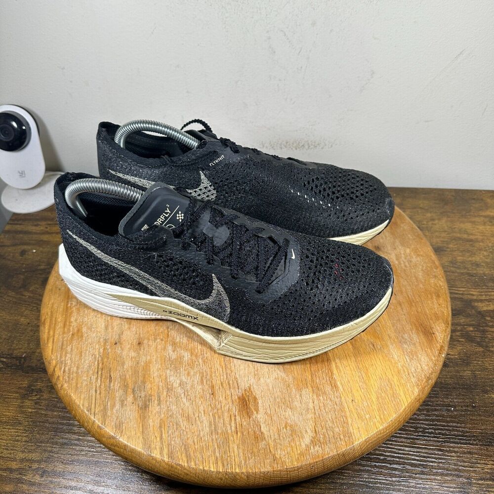Nike ZoomX VaporFly Next% 3 Black Metallic Gold Men's Size 8 Shoes DV4129-001